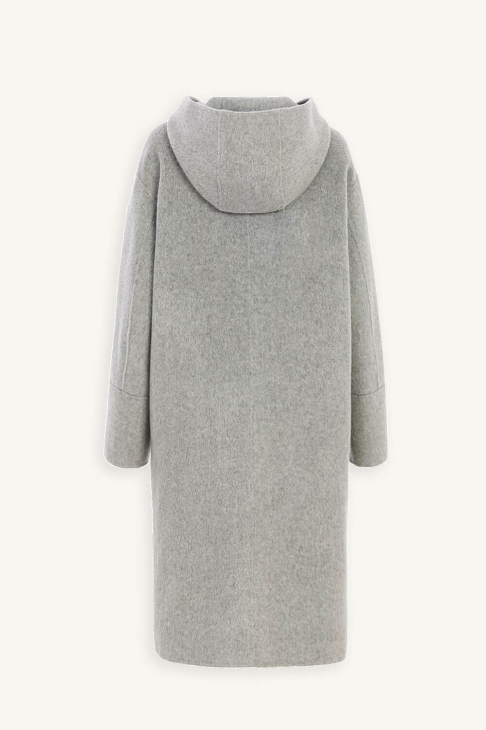 back 羊絨混紡連帽可拆式大衣